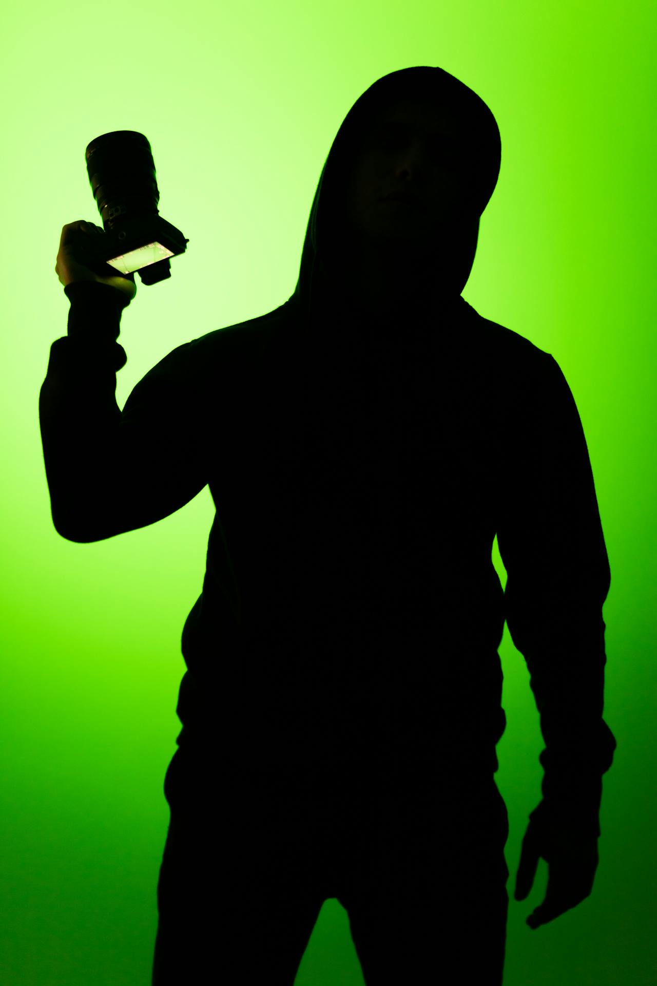 Silhoulette Image of a camera man
